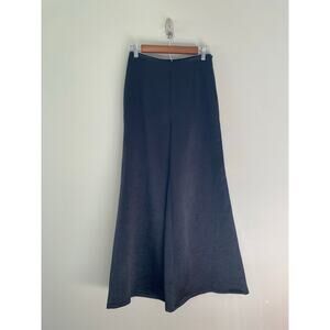 FREE PEOPLE Satin Wide Leg Pants with Side Zipper in Black Size Women's 4